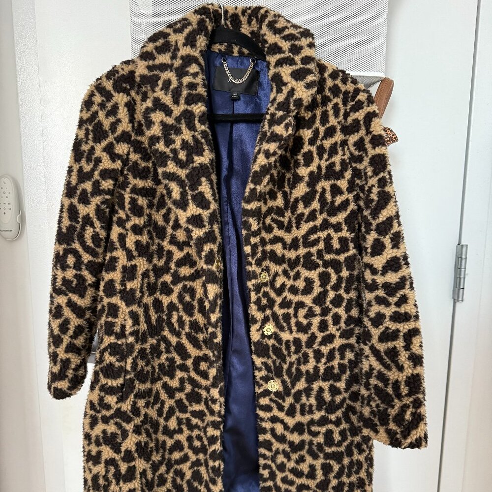J. Crew Leopard Teddy Jacket leopard print